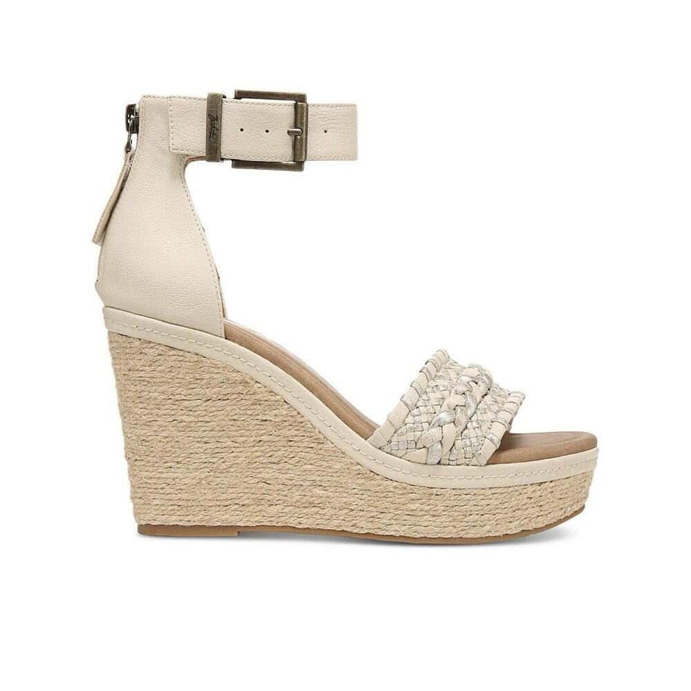 Zodiac Womens Sabeen Gold/ Silver Wedge Espadrilles Shoes 10